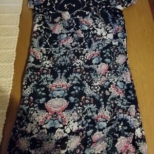 Floral print shift dress
